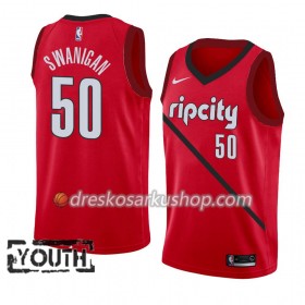 Dječji NBA Dres Portland Trail Blazers Caleb Swanigan 50 Nike 2018-19 Crvena Swingman